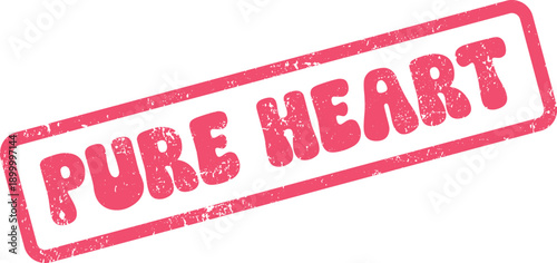 Authentic Pure Heart Pink Stamp Impression for Emotive and Honest Messaging