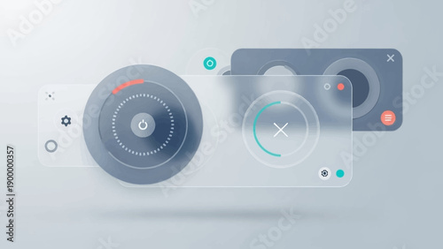 Futuristic Camera Lens Digital Interface.