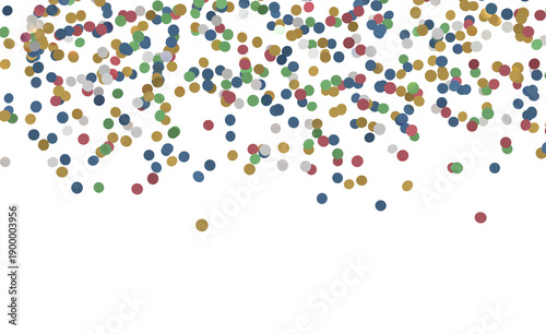 Abstract image of multicolored confetti on a white background. Perfect for celebrations, parties and backgrounds, with c