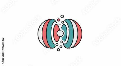 Colorful Atomic Structure Model Illustration.