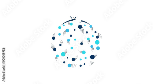 Colorful Polka Dots on White Background.