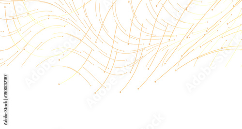 Abstract golden lines on wh...