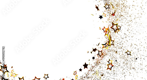 Festive golden star confett...
