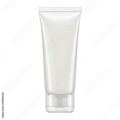 Wallpaper Mural Empty white plastic lotion tube bottle with pump dispenser isolated on transparent background Torontodigital.ca