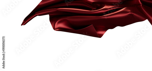 Φωτογραφία Luxurious red silk cloth billowing in a gentle wave