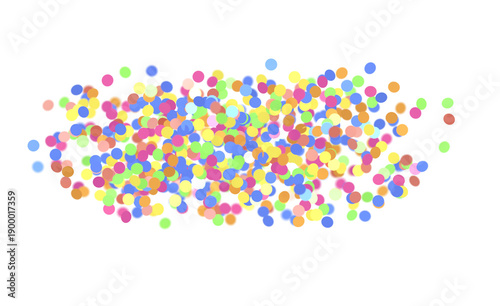 Abstract colorful confetti scattered on a white background, representing celebration, party, and festive moments. Perfec