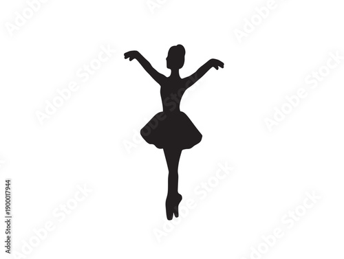 Elegant silhouette of a ballerina in mid-pirouette