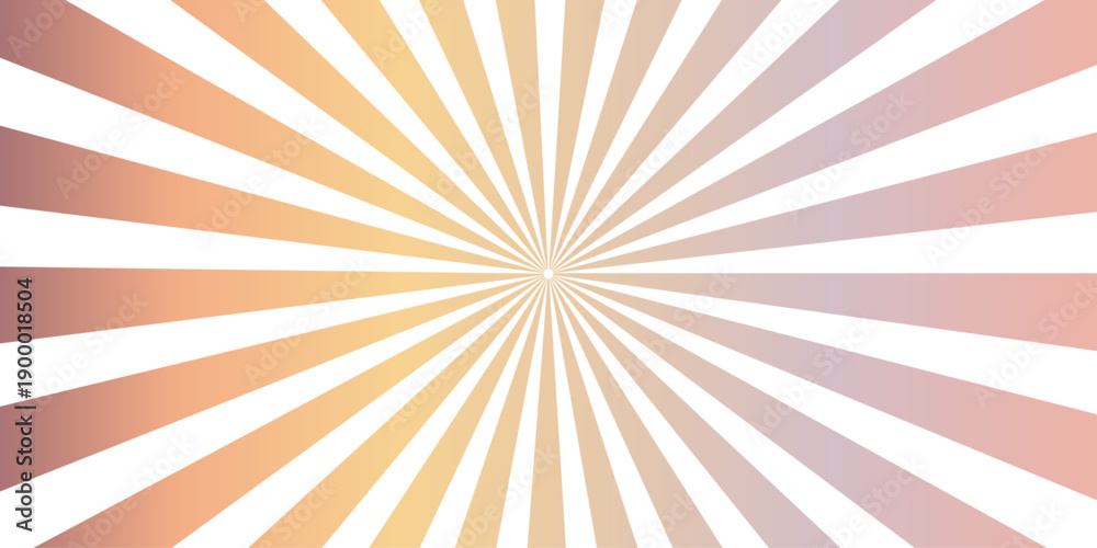 Fototapeta premium A vintage grunge sunburst background vector features retro radial rays and a starburst pattern with a distressed paper texture in orange and blue