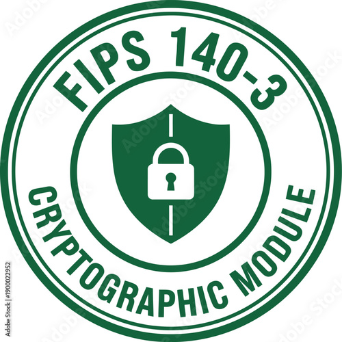 FIPS 140-3 Cryptographic Module Security Compliance Badge Icon