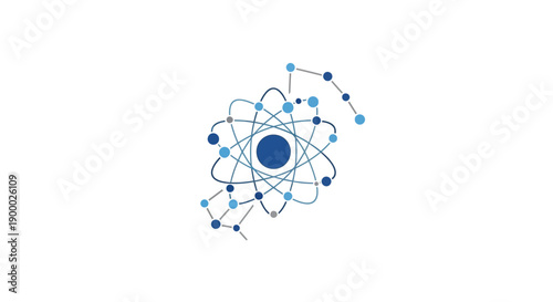 Atom Structure with Electron Orbits.