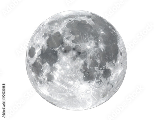 Detailed close-up image of the full moon against a black background.
