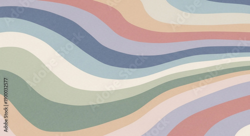 A colorful wavy pattern with pastel shades and soft curves in a modern abstract design