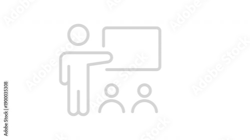 Teacher animation icon. symbol for mobile concept and web design. 