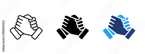 Handshake loyalty icon. Symbol of trust, partnership, cooperation and business agreement. Ideal for corporate branding, teamwork, customer loyalty programs and professional relationship concepts.
