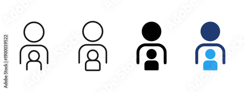 Mentorship and support icon with senior and junior person. Symbol of guidance, coaching and knowledge sharing.