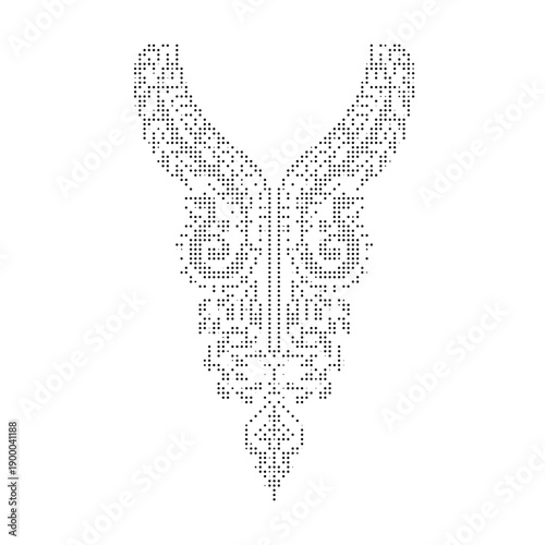 Wallpaper Mural A delicate halftone rose illustration on a white background Torontodigital.ca