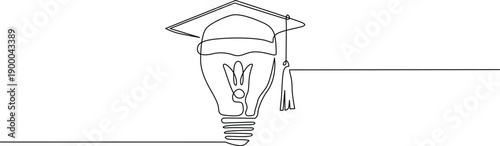 Graduation cap with diploma and tassel on a white background Vector