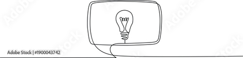 A creative light bulb illustration with a person thinking inside it. Vector
