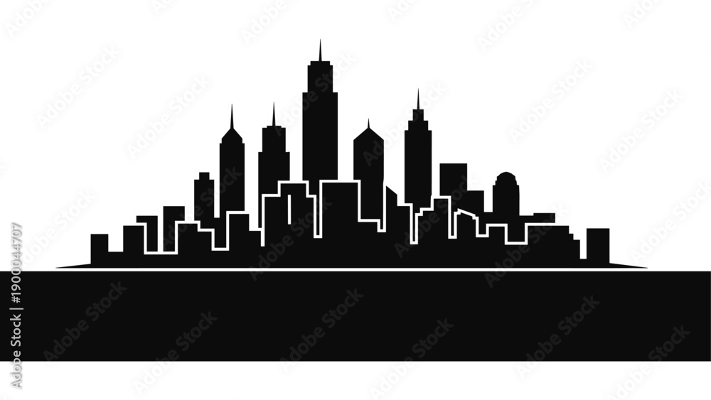 Fototapeta premium Cityscape Silhouette