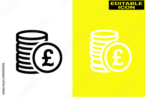 A visual representation of the exchange rate between pounds and euros Vector
