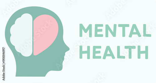 Heart, mental health, medicine, body, brain, feeling, mind, healthy, wellness, emotion, psychology, human, head. Vector, set, icon, balance