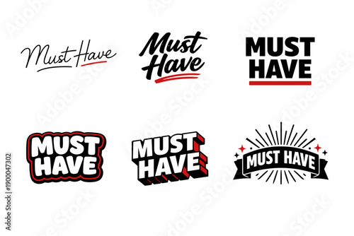 Stylish typography designs of must have in various fonts and styles