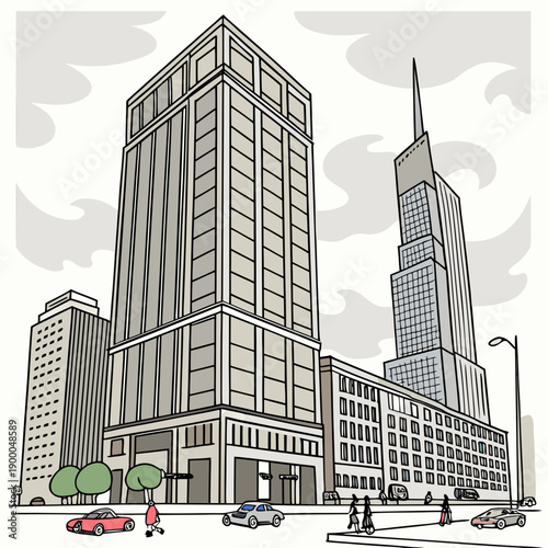 city skyline vector