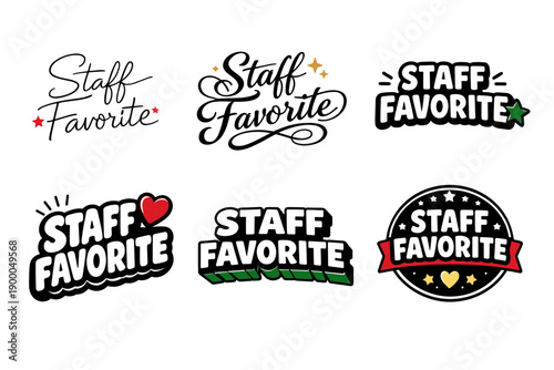 Staff favorite logos collection with unique designs and decorative elements