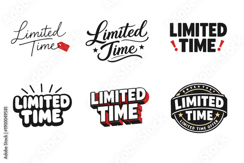 Limited time offer typography collection with bold and creative designs