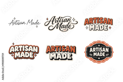 Artisan made logos: handcrafted style and design variations