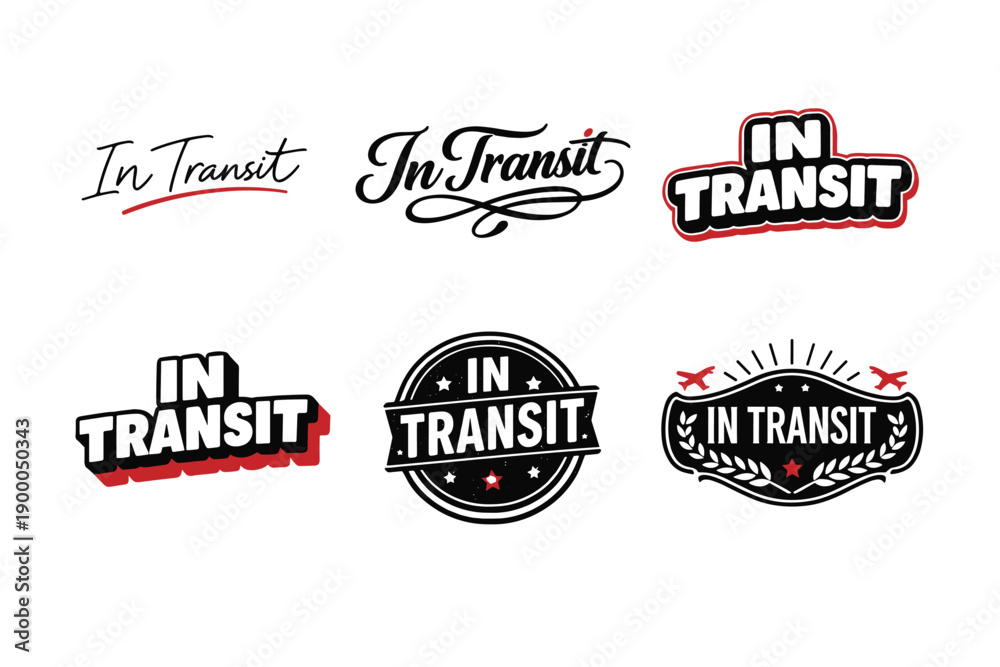 Obraz premium In transit: creative logo designs with bold typography and iconic elements