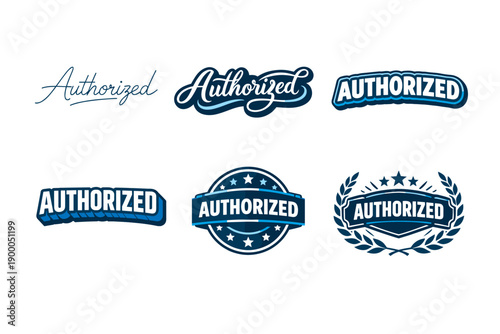 Authorized text graphic design variations