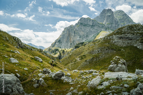 mountain landscape in the albanian alps
