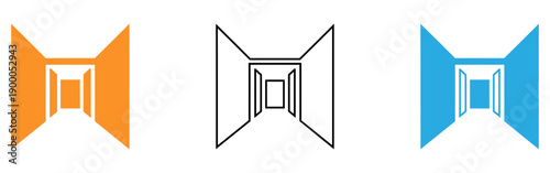 Geometric bow tie icons