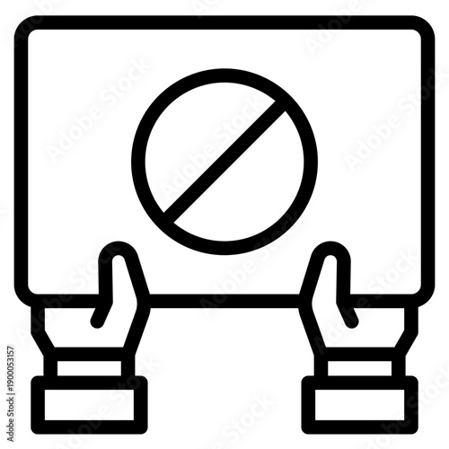 Protest icon vector illustration