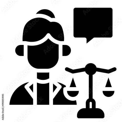 Advocacy  icon glyph style vector illustration