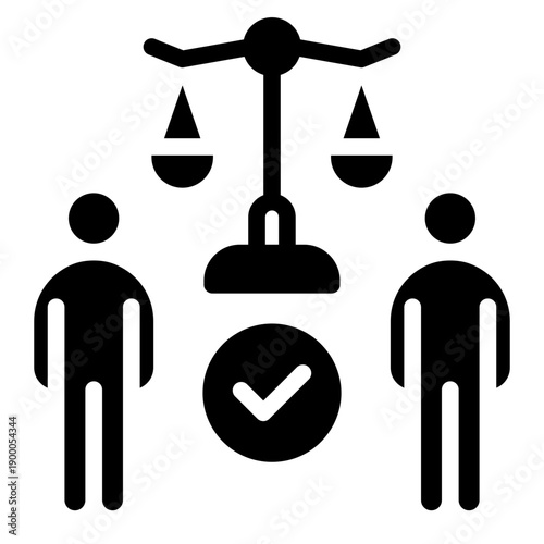 Human rights icon glyph style vector illustration