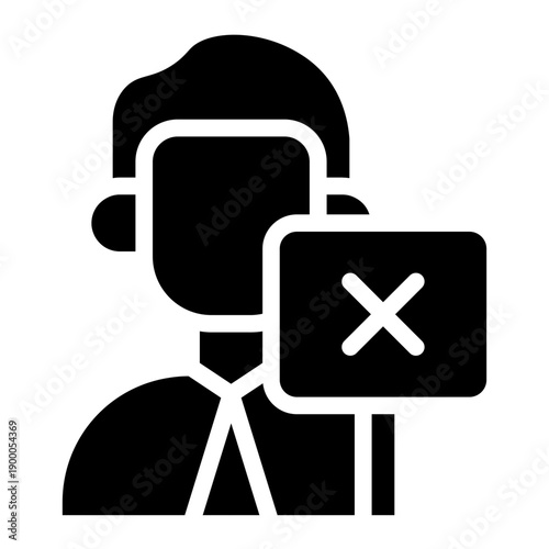 Protester  icon glyph style vector illustration