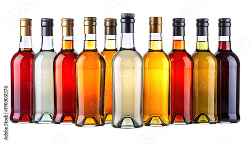 Wallpaper Mural An array of diverse wine bottles presented against a stark black background. Torontodigital.ca