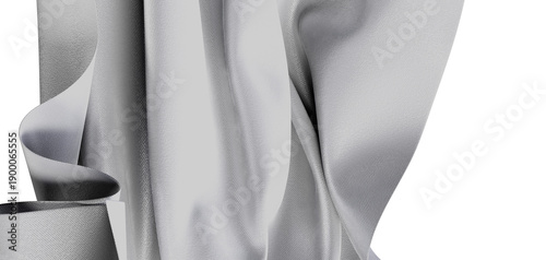 Close-up of elegant silver ...