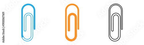 Colorful paperclip illustrations