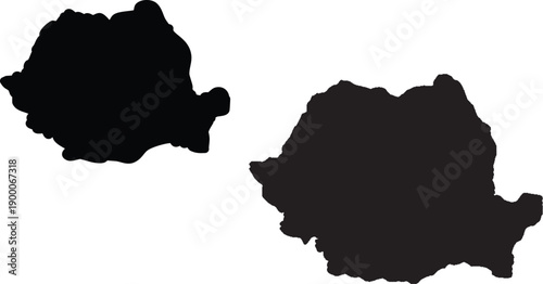 Romania Map Vector Illustration with County Border