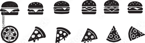 Food and Frist food burger , pizza vector illustration.