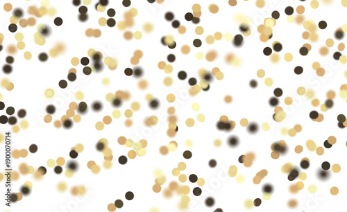 Gold and brown bokeh on whi...