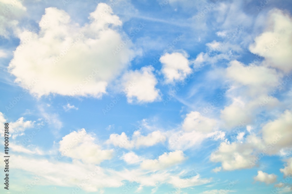 Fototapeta premium New Zealand Natural Sky Replacement Puffy Clouds