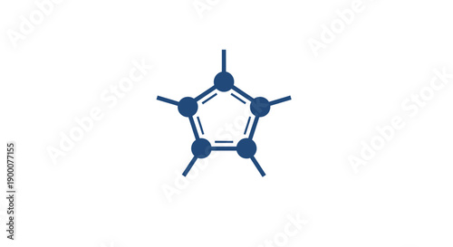 Molecular structure of benzene ring model.