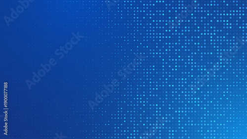Blue Tech Finance Fintech Background Abstract Pixel Pattern. Abstract Business Tech Science Random Squares Mosaic Vector Backdrop