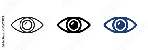 Eye focus icon with a detailed pupil. Symbol of vision, attention and observation. Ideal for monitoring concepts, visibility and awareness themes, security solutions and user interface design elements