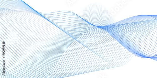 Abstract blue blend line technology business wavy line sound music flow wave background. minimal paper grid web smooth line. digital vector web soundwave pattern texture.