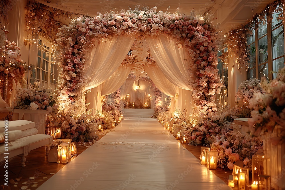 custom made wallpaper toronto digitalRoyal style wedding canopy with vibrant floral design high resolution picture